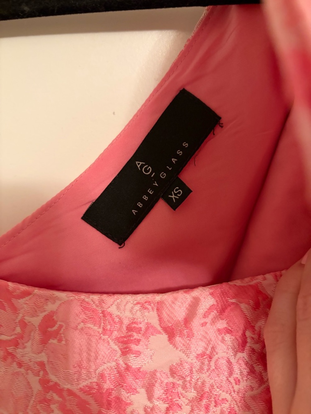 Pink One-Shoulder Maxi Dress with Bow Detail - Picture 3 of 6